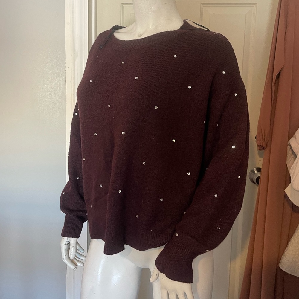 Purple bling sweater – cozy glam!